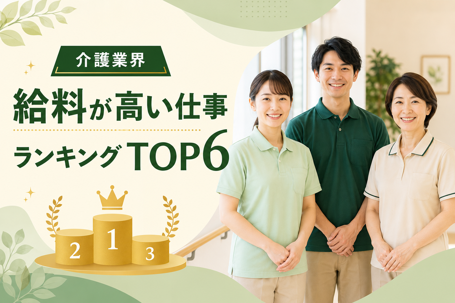 介護業界で給料が高い仕事ランキングTOP6